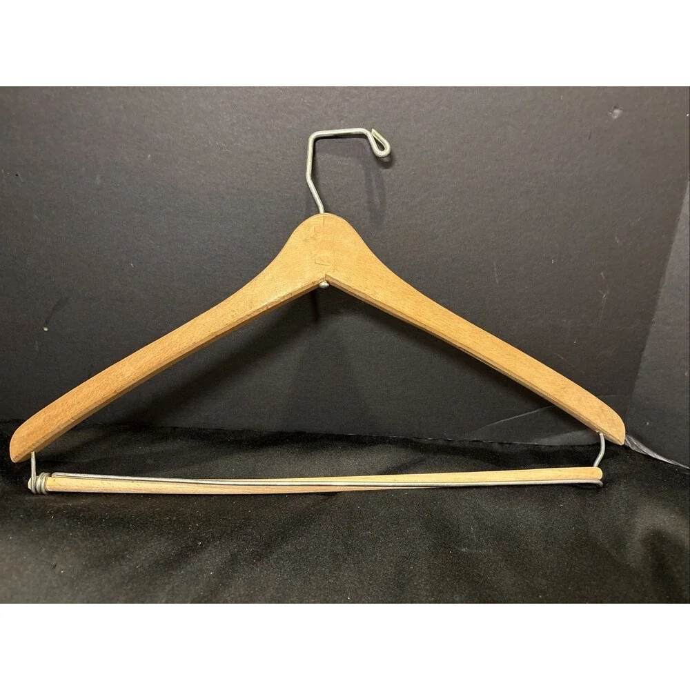 Lot of 3 Vintage Adult Size Wooden Hangers with 2 Different Kinds Wood Hangers